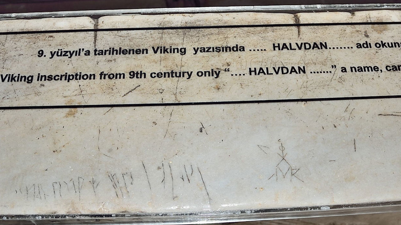 'Haldvan was here' lettering