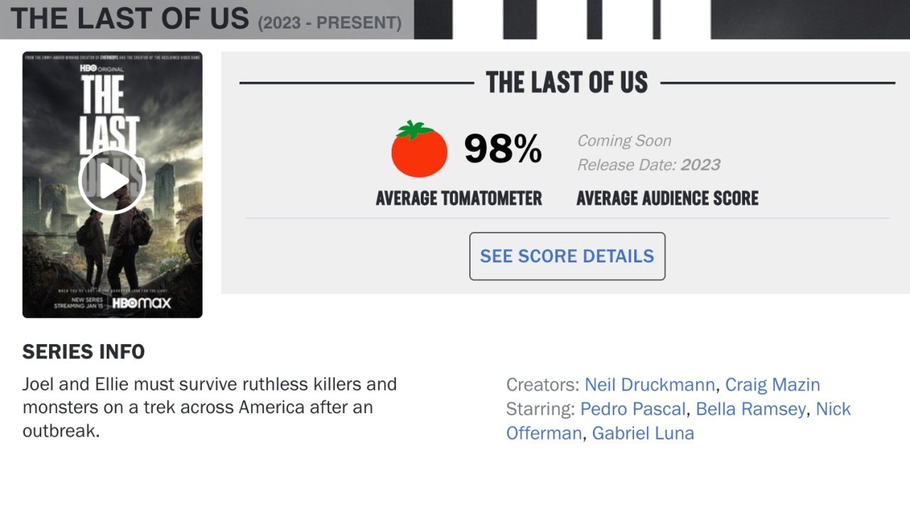 Yarın Yayınlanacak The Last of Us Dizisi, Şimdiden Rekor Kırdı: Beğeni Oranı Yüzde 98!