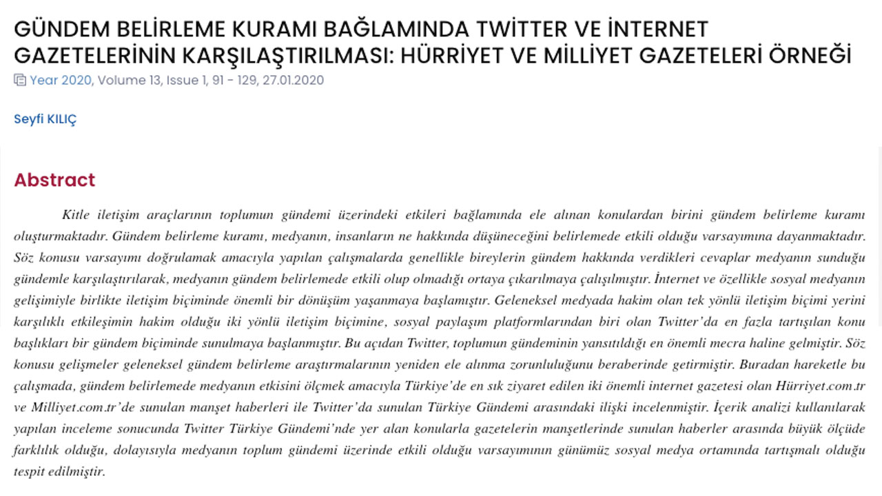 türkçe bilimsel makale