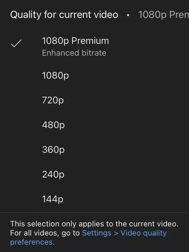 1080p YouTube Premium