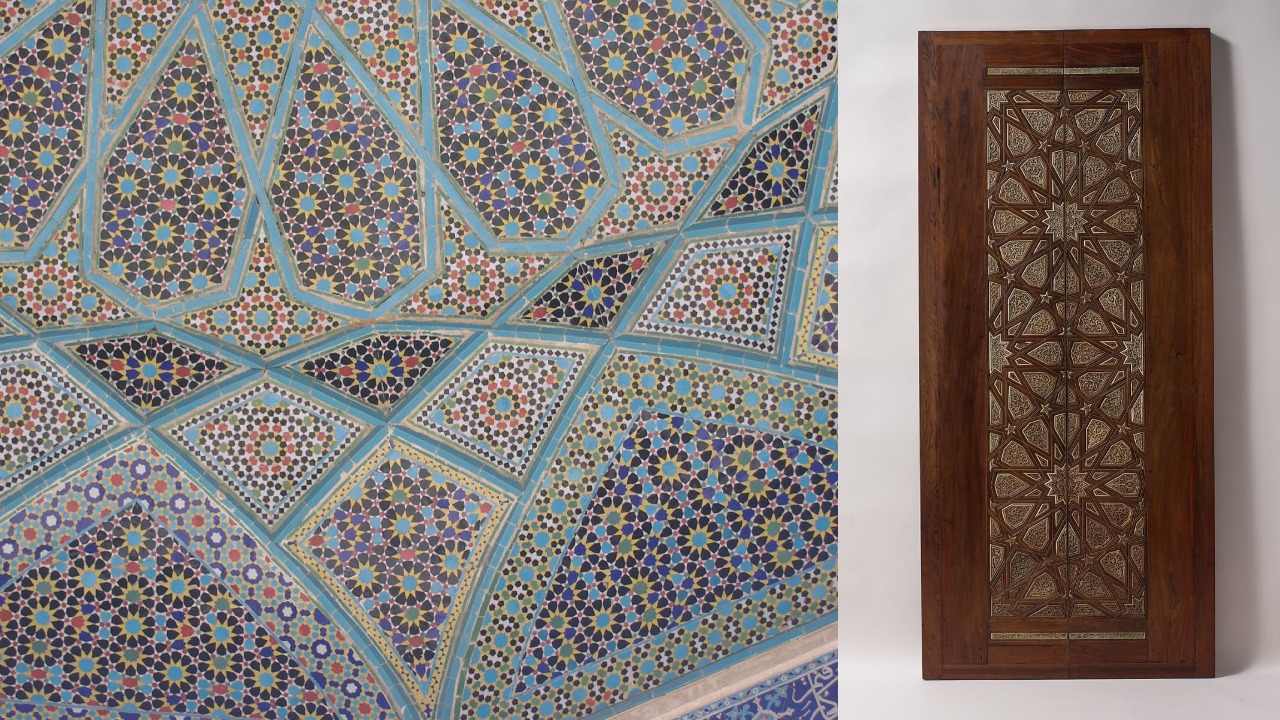 mosque ceiling and mimber door