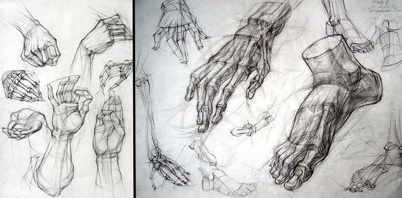 hand and foot drawing