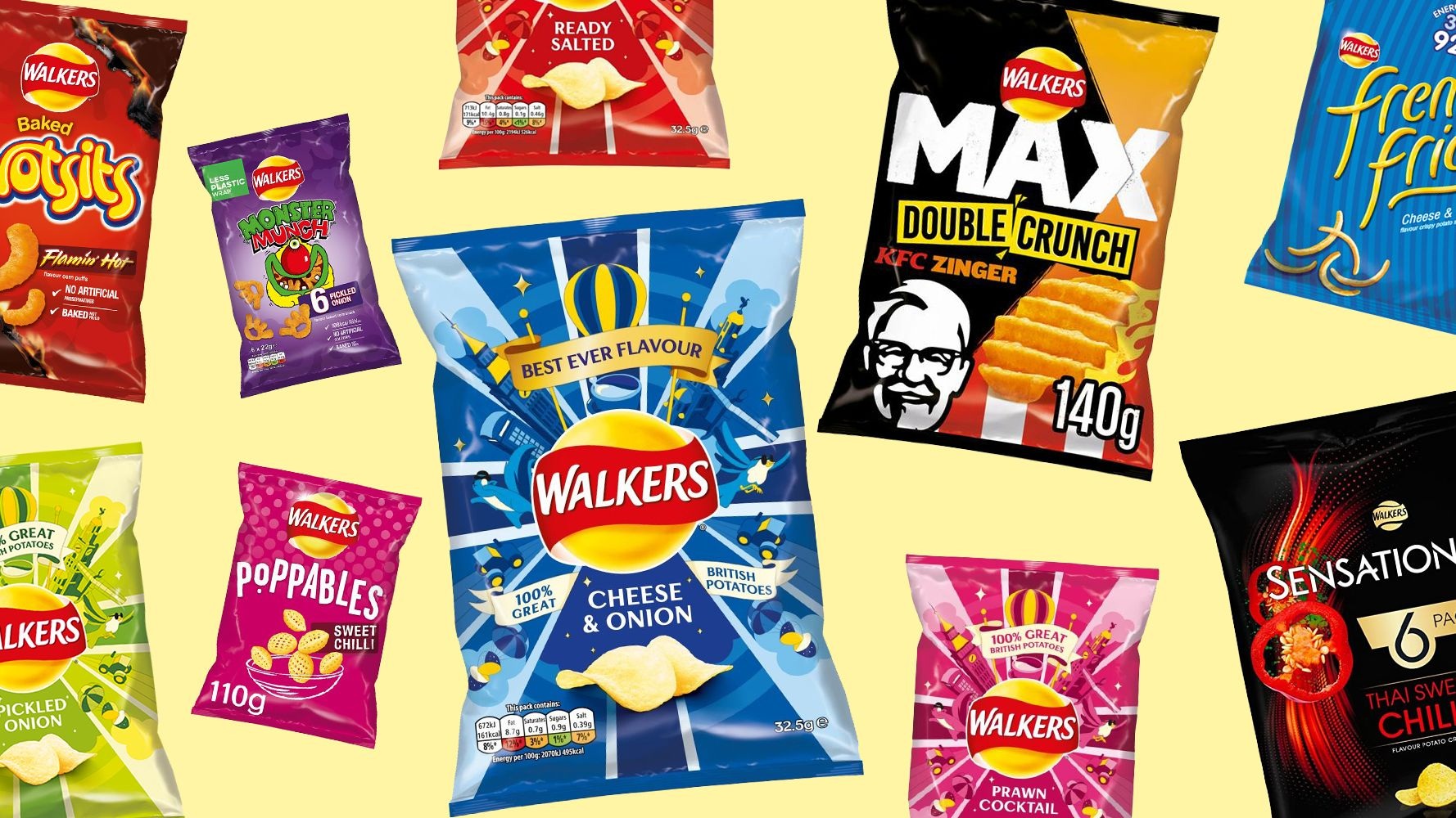Walkers chips packs