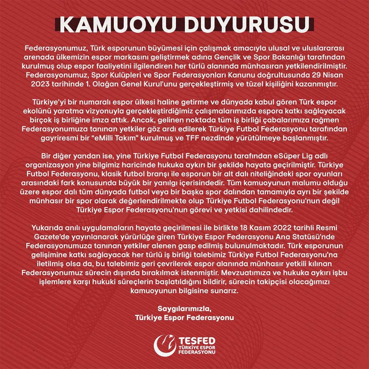 türkiye espor federasyonu