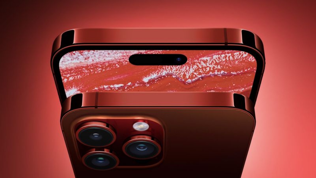 iPhone 15 Pro rouge foncé