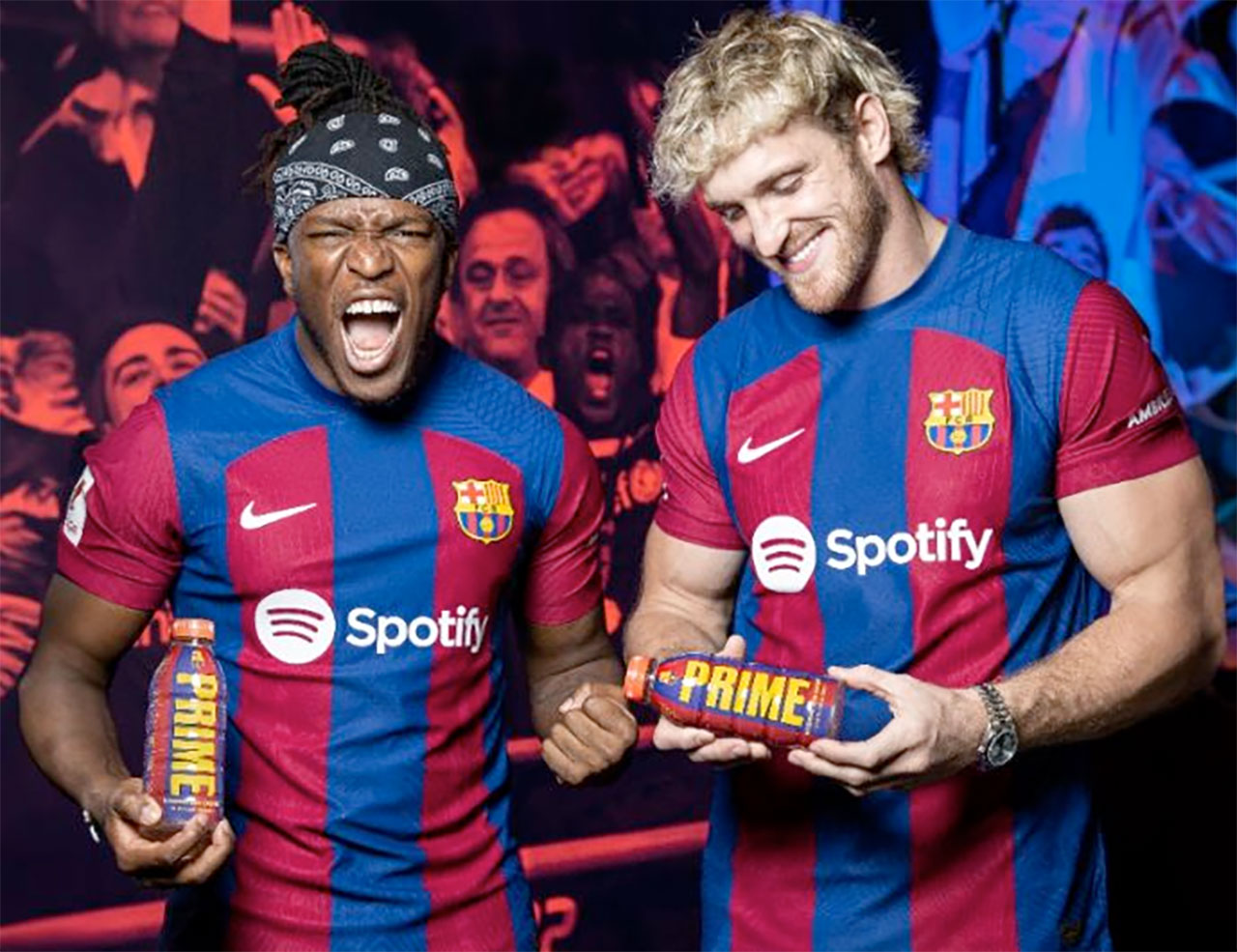 YouTuber Logan Paul ve KSI, Barcelona İle Anlaştı: Barçalı Futbolcular, Artık Paul'un Enerji İçeceğini Kullanacak
