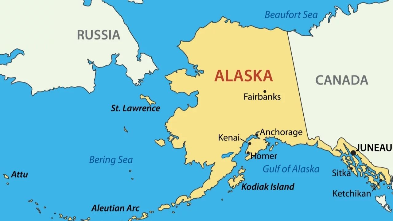 Between Russia and Alaska