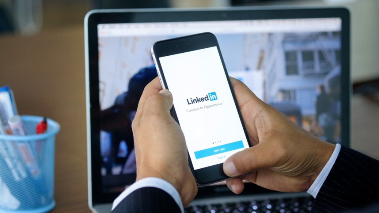 LinkedIn application open on the phone