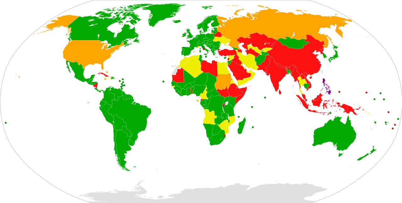 Countries included in the international criminal court