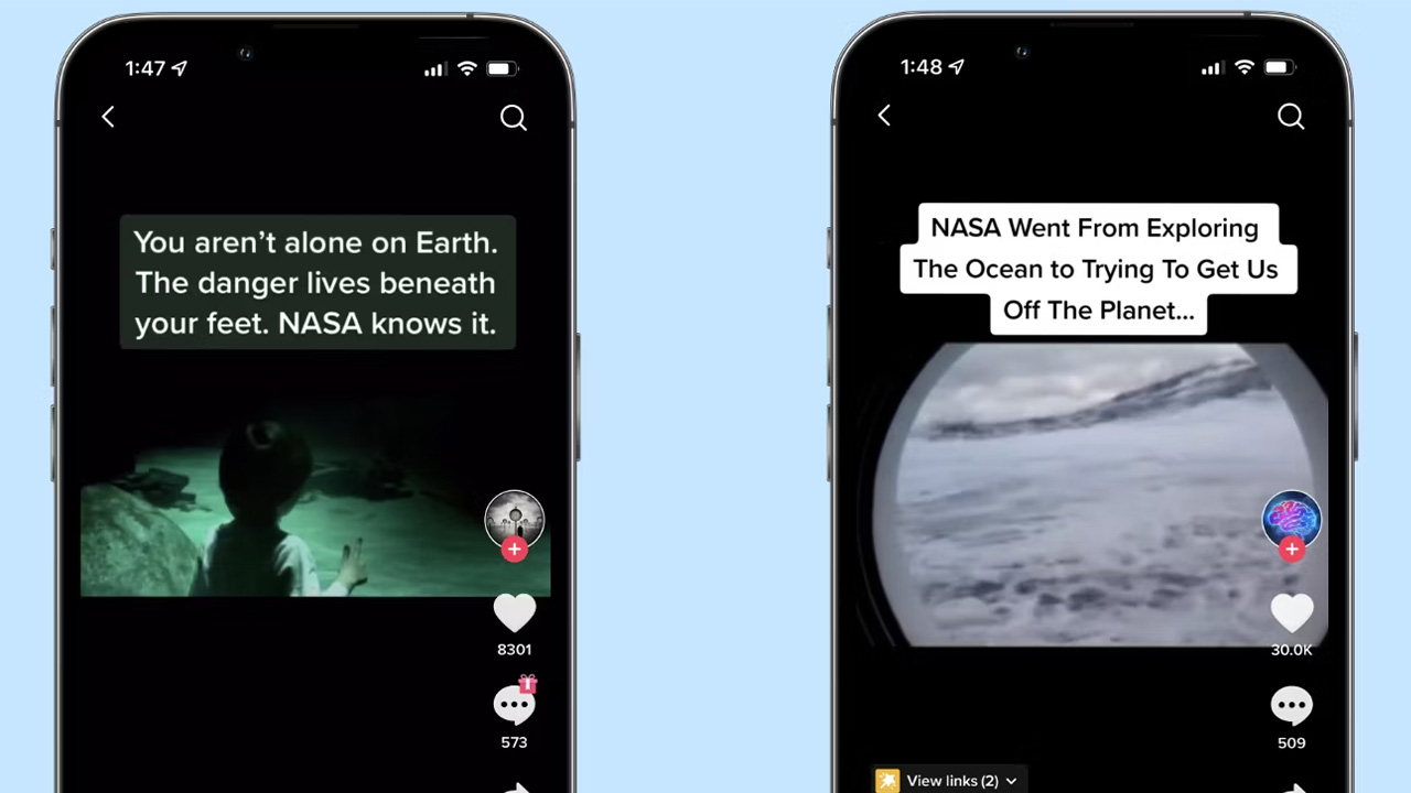 NASA okyanus TikTok videoları