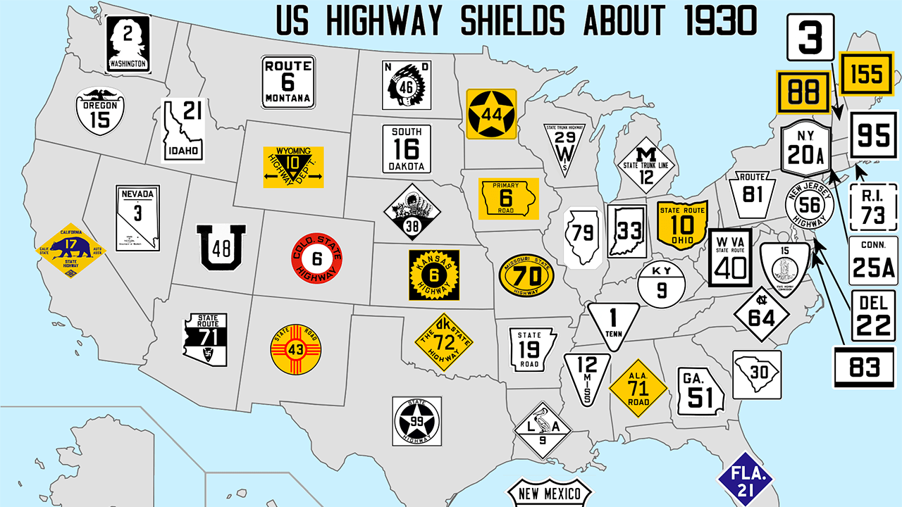 Amerika eyalet özel trafik levhaları