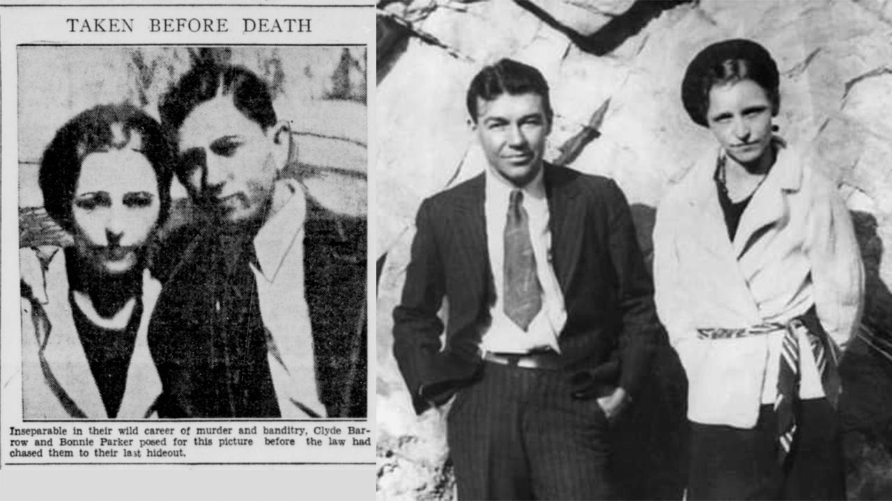 Clyde Barrow ve Bonnie Parker Amerika suçlu 