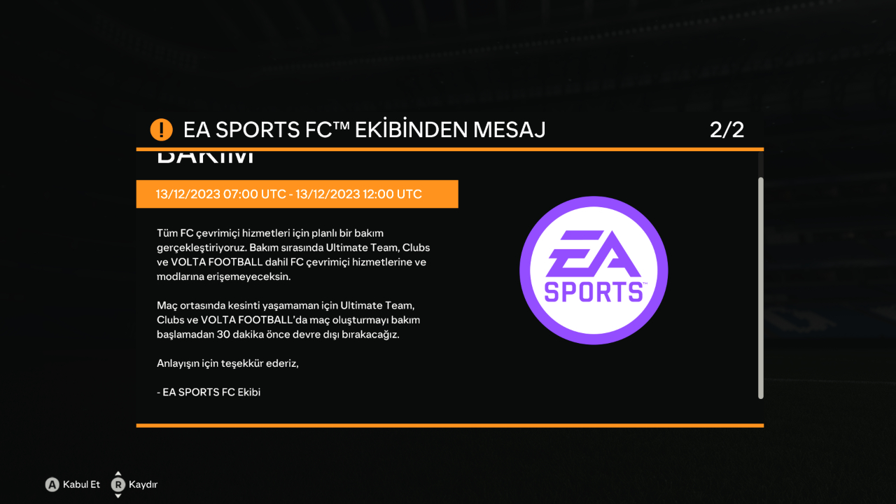 EA Sports FC 24 kesinti