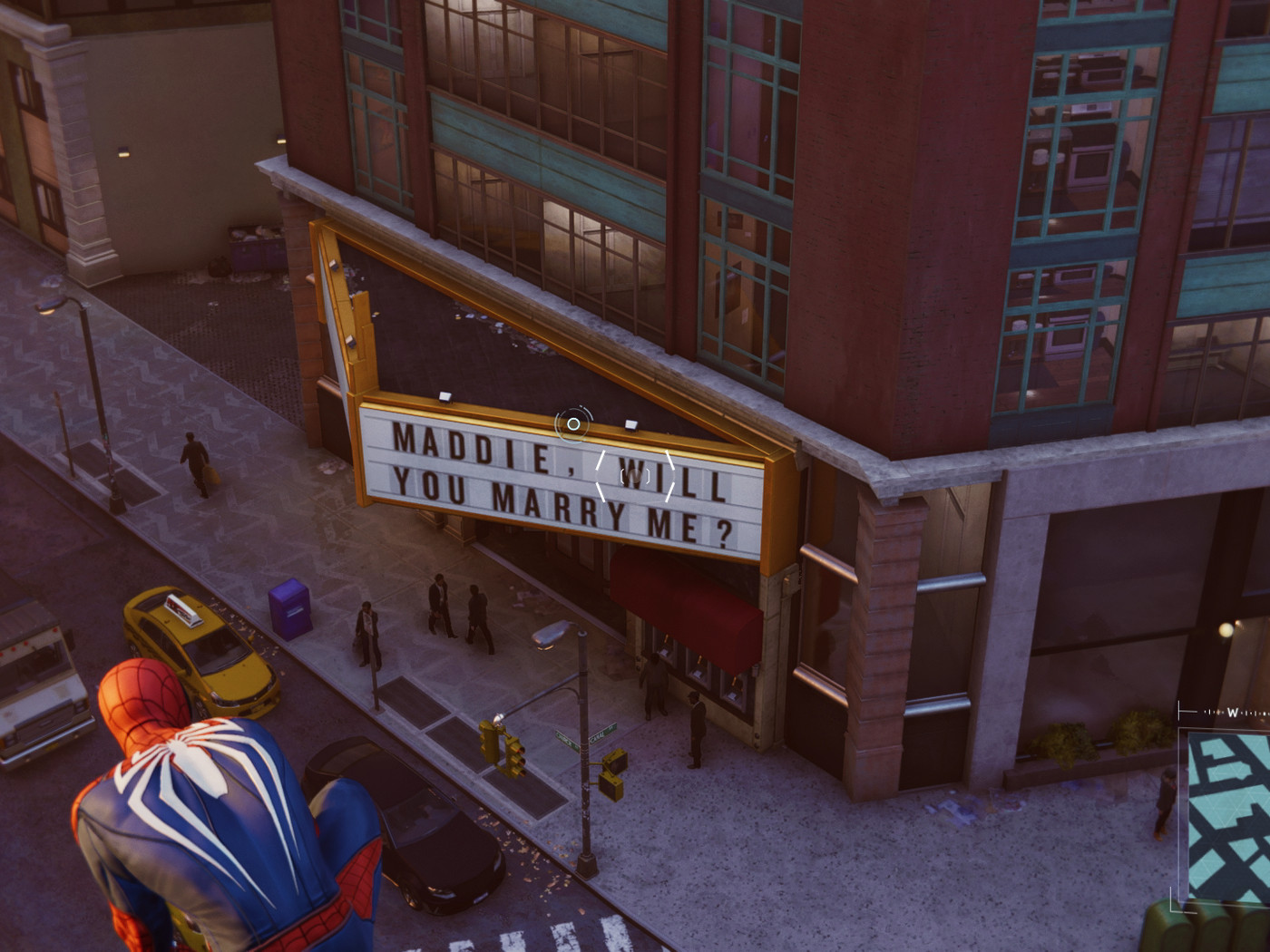 Marvel's Spider-Man marriage proposal, Spider Man easter egg proposal