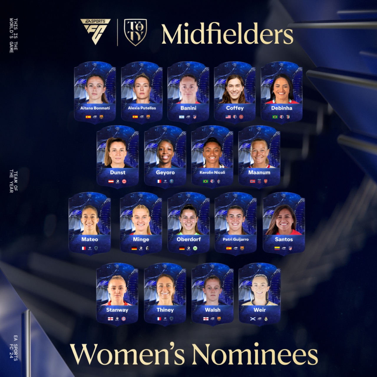 fc 24 toty midfielders women