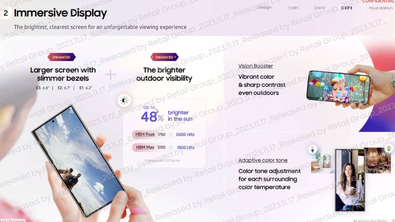 Samsung Galaxy S24 screen 