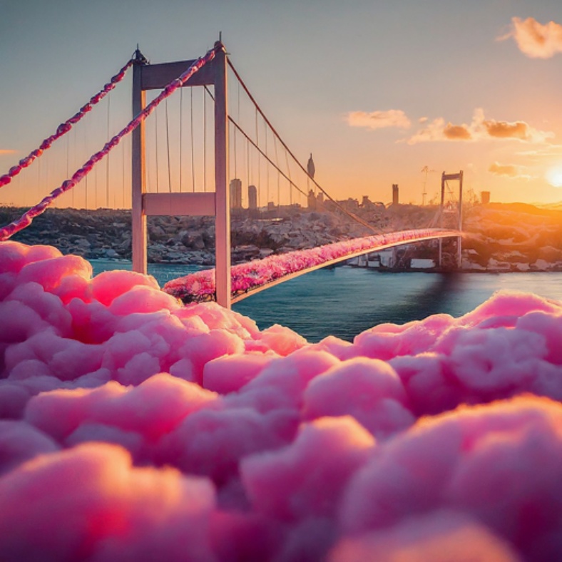 Istanbul from cotton candy