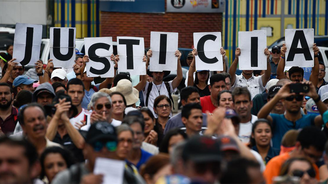 Bannière de justice du Venezuela
