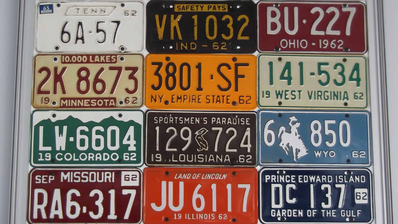 American vehicle license plates