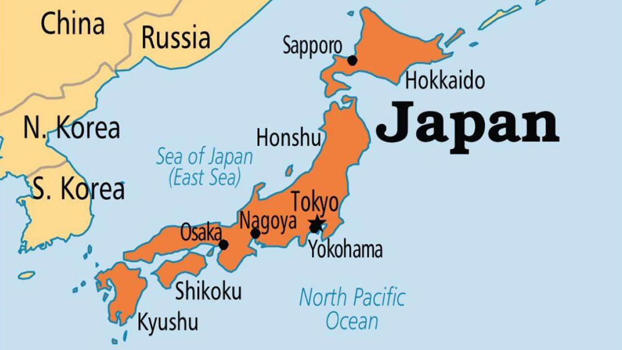 Japonya dünya haritası