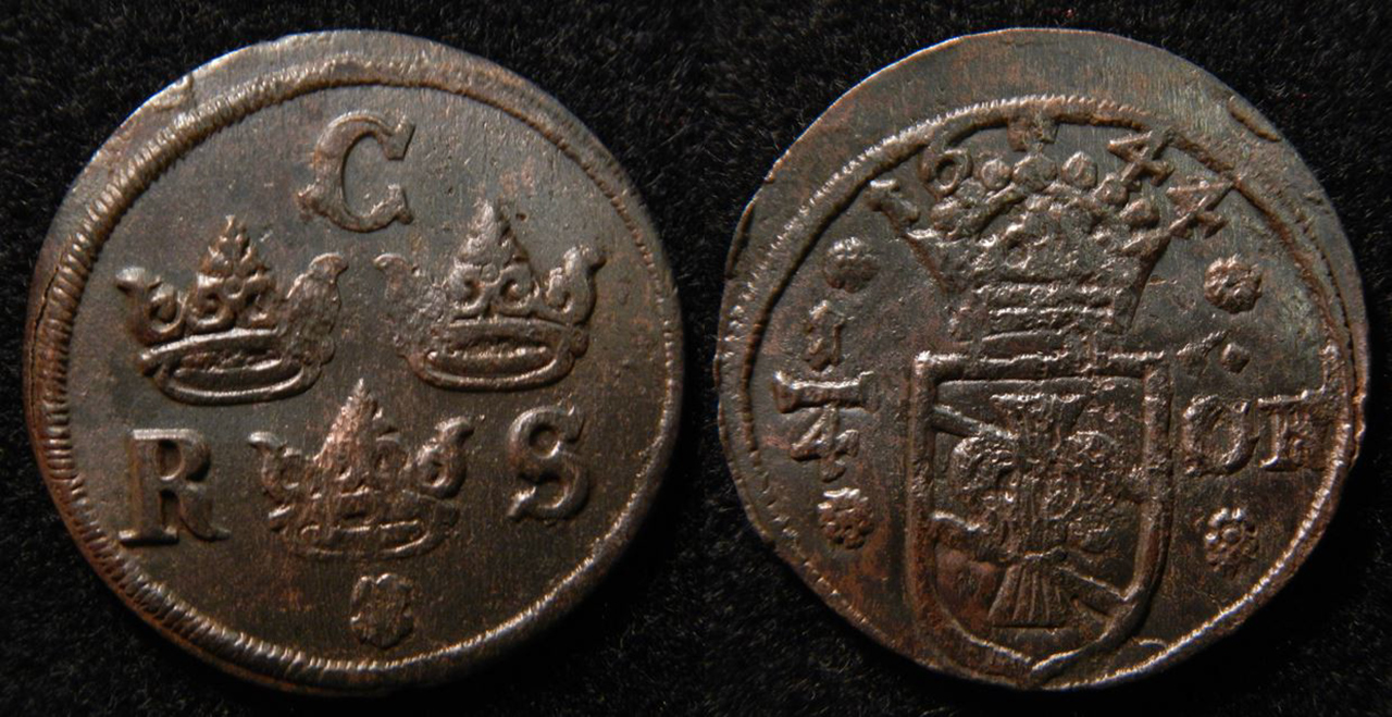 old copper swedish coin