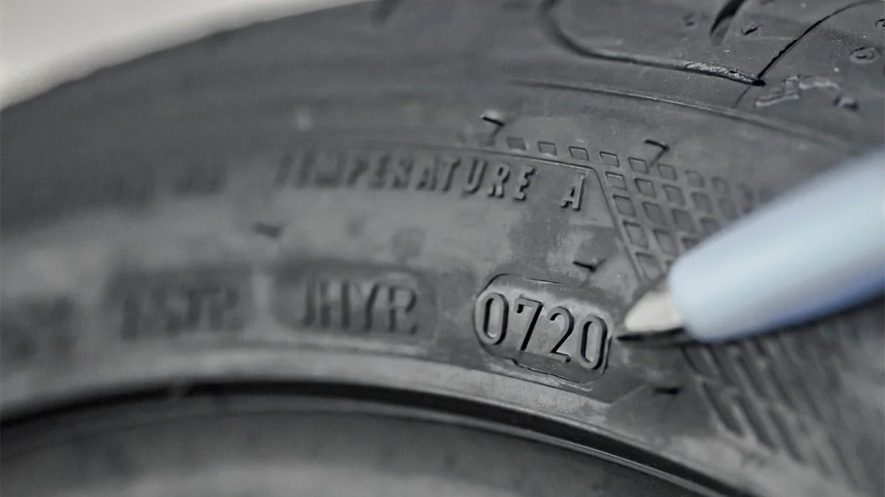 Where is the tire production date written?