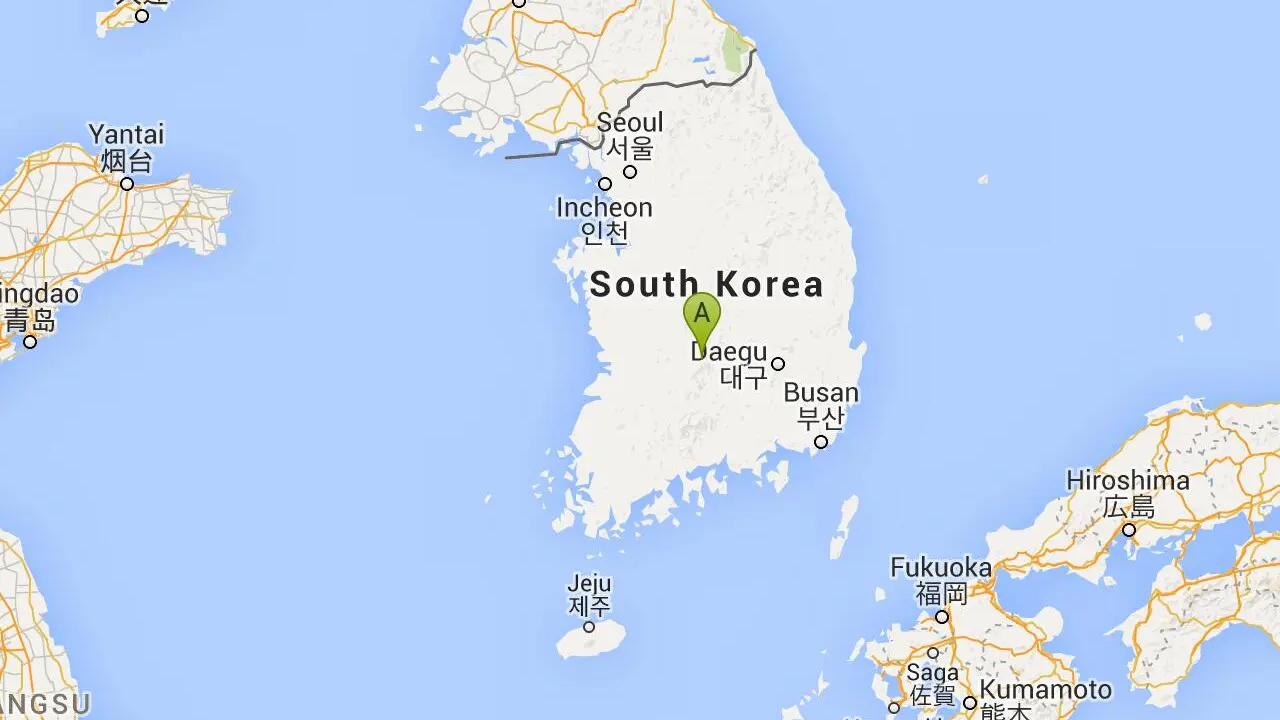 South Korea world map