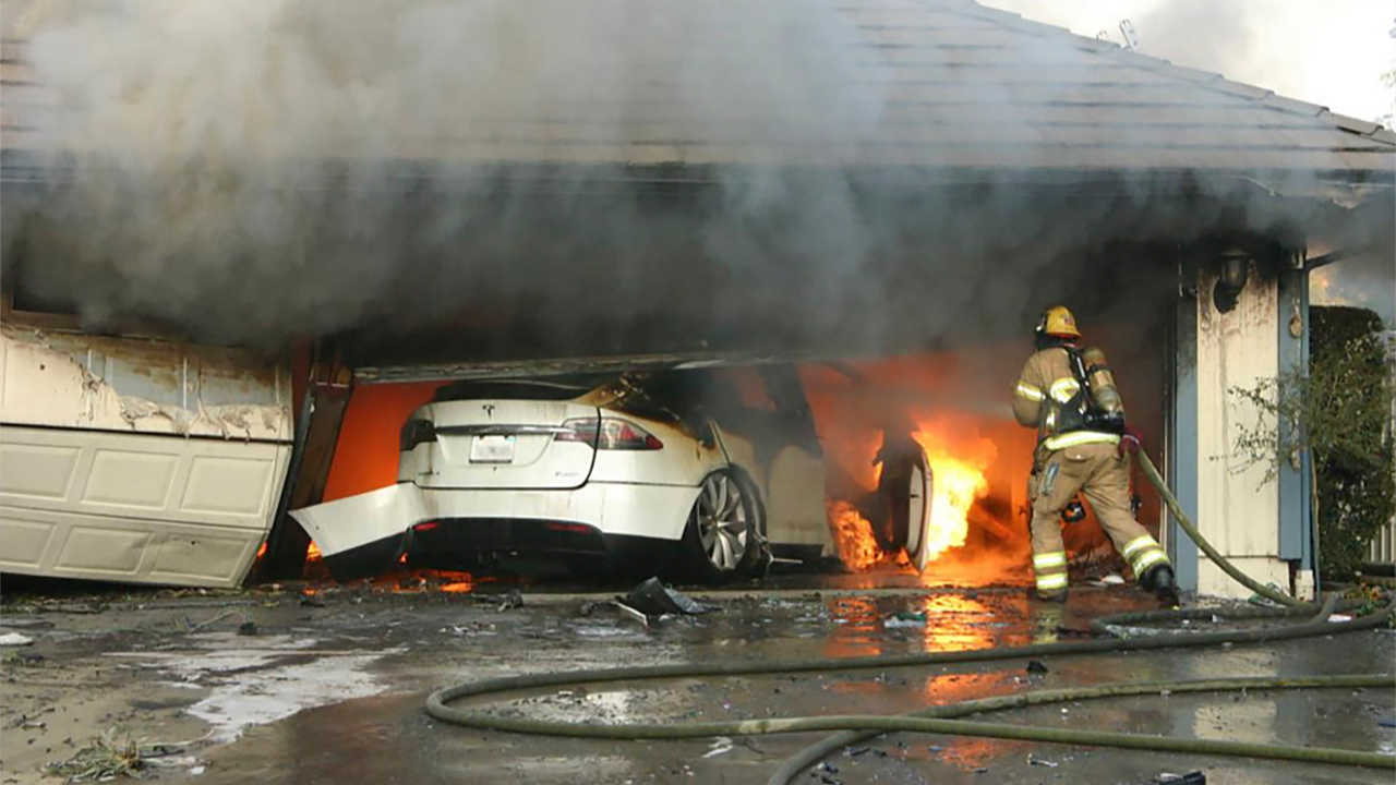 Tesla vehicle fire