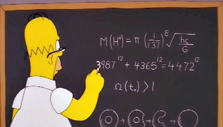 Simpsons, Higgs Boson equation