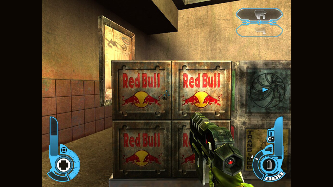 Judge Dredd: Dredd Vs.  Red Bull brand product placement in the game Death