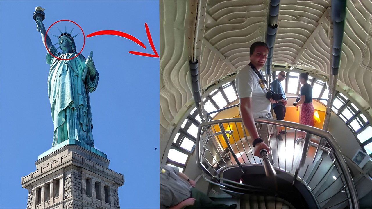 Inside the Statue of Liberty