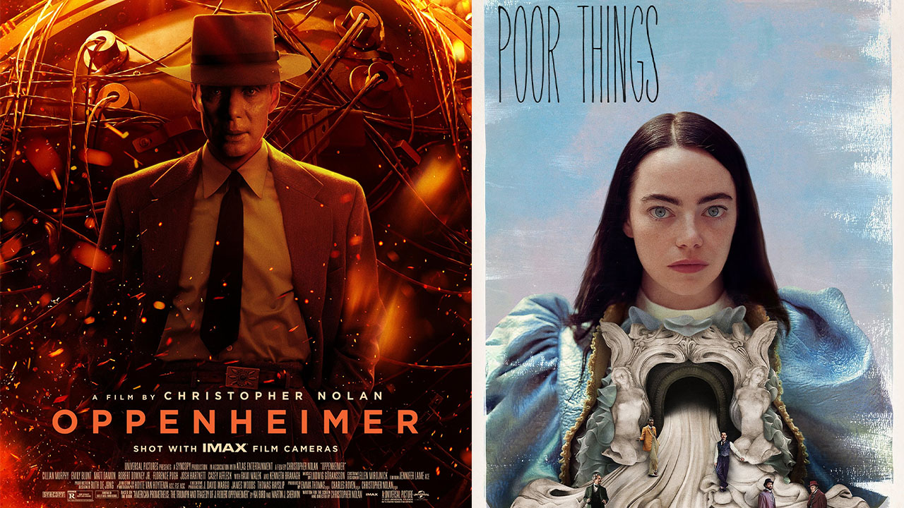 Oppenheimer and Poor Things movie poster