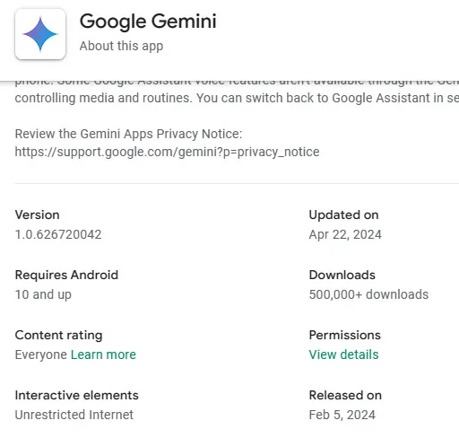 Google Gemini, Çok Eski Android Telefonlarda da Çalışacak
