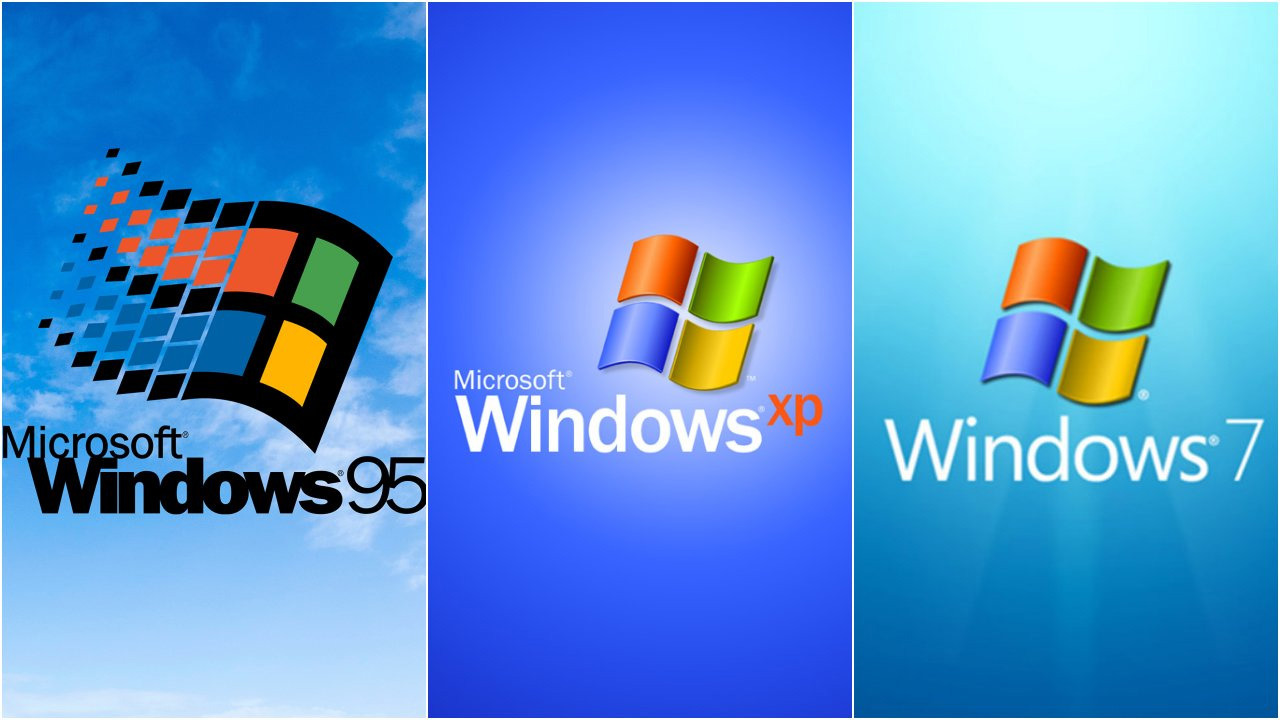 windows 95, windows xp, windows 7