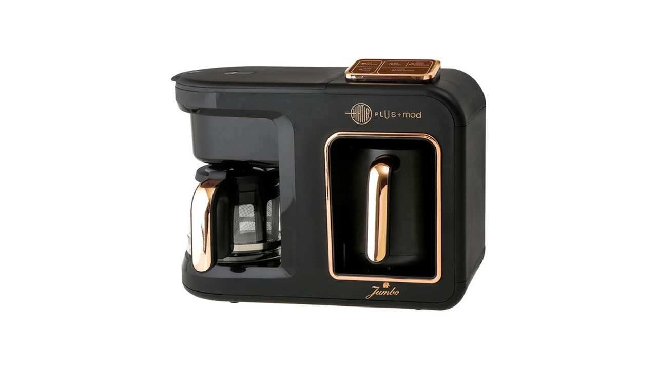 Jumbo Hatır Plus Mod 5 In 1 Black Copper Çay ve Kahve Makinesi